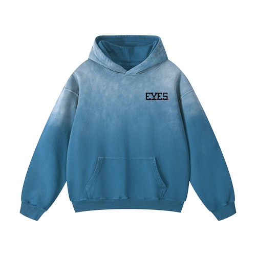 Blue Heavyweight Sunfade Oversized Hoodie