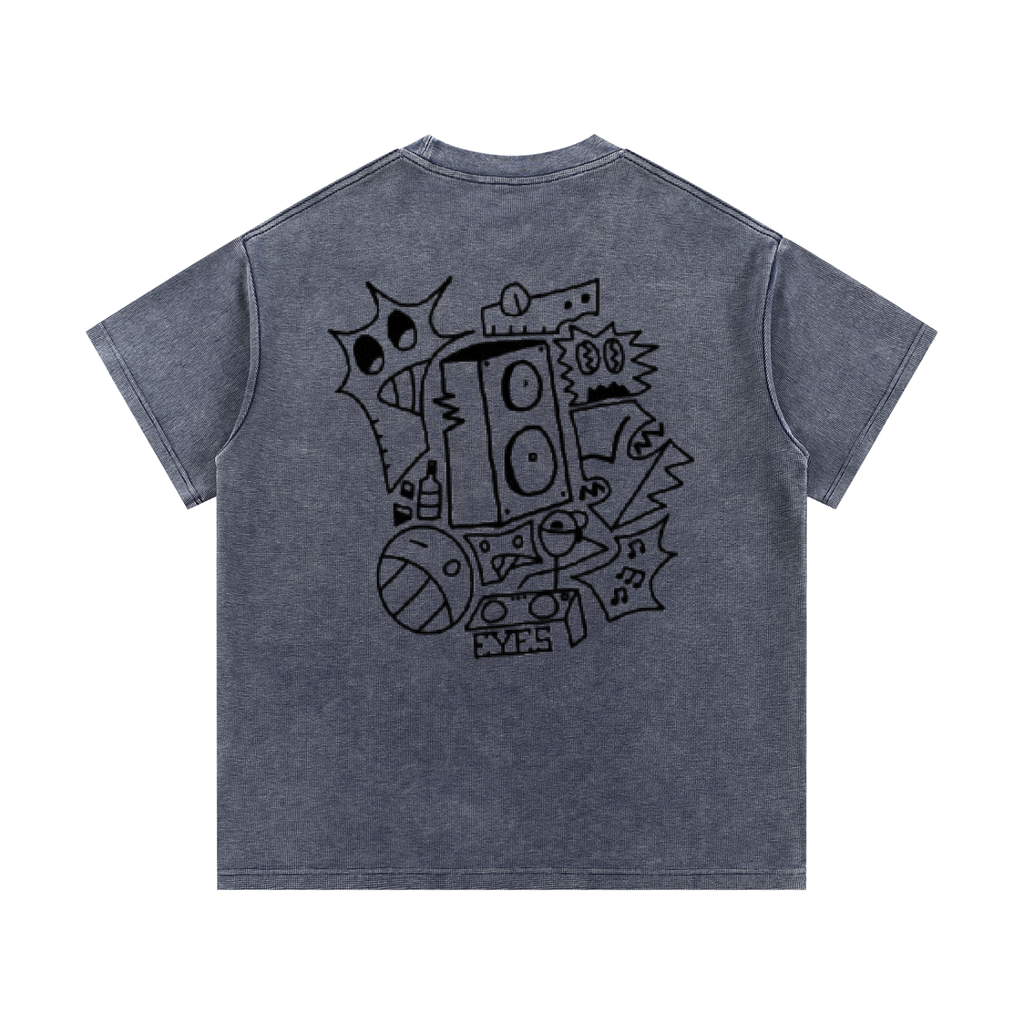 Mineral Wash Waffle Knit T-Shirt