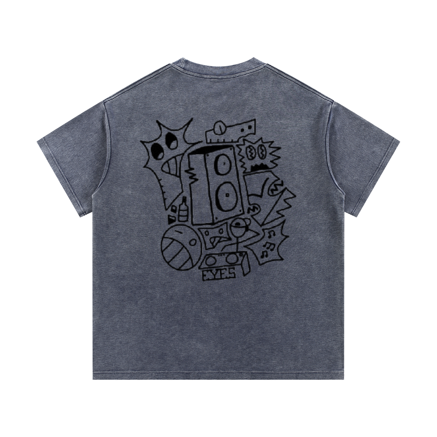 Mineral Wash Waffle Knit T-Shirt